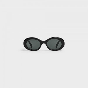 Black/Black Celine Triomphe 01 in Acetate Sunglasses | CL-592378