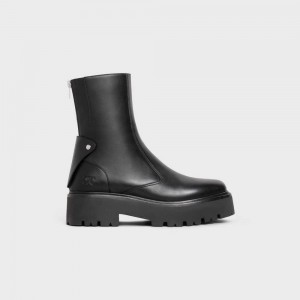 Black Celine BULKY WITH BACK ZIP AND TRIOMPHE in Calfskin Boots | CL-592506