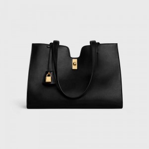 Black Celine CABAS in SMOOTH CALFSKIN 16 | CL-593250