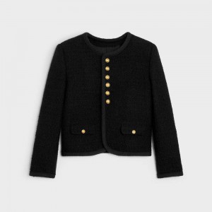 Black Celine Chasseur in bouclette natté Jackets | CL-592638