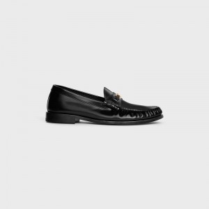 Black Celine LUCO Triomphe in POLISHED BULLSKIN Loafers | CL-591884