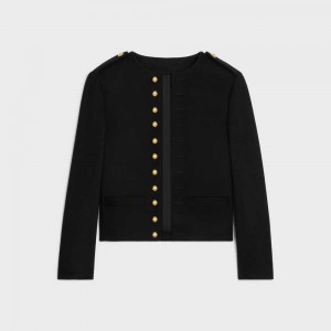 Black Celine Military in wool cloth Jackets | CL-592635