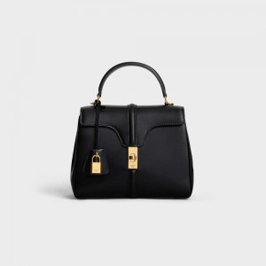 Black Celine Small Bag in satinated calfskin 16 | CL-593275