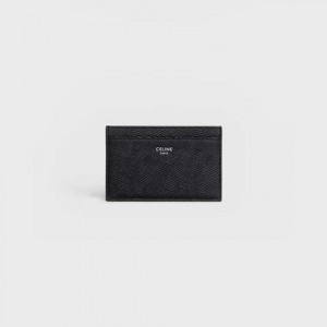 Black Celine in Grained calfskin Card Holders | CL-591801