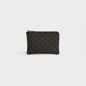 Black Celine in TRIOMPHE CANVAS Card Holders | CL-591816