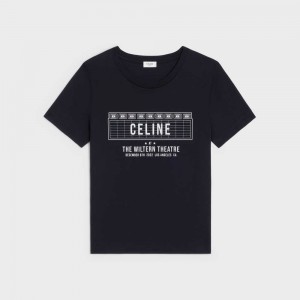 Black / white Celine wiltern in cotton jersey T-shirts | CL-592772