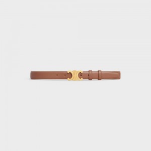 Bronze Celine Medium Triomphe in Smooth Calfskin Belts | CL-592456