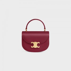 Carmin Celine besace triomphe in SHINY CALFSKIN Mini Bags | CL-593030