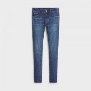 DARK UNION WASH Celine skinny jeans in dark union wash denim Pants | CL-592730