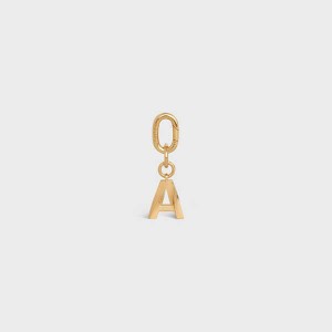 Gold Celine A CHARM in Brass Leather Goods Accessories | CL-592924