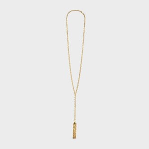 Gold Celine César Project Compression in Vermeil Necklaces | CL-592291