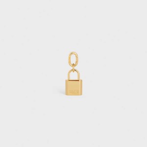 Gold Celine PADLOCK CHARM in Brass Leather Goods Accessories | CL-592921