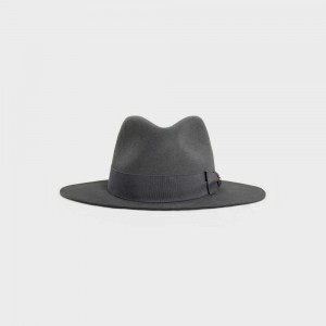 Gris Celine fedora in felt Hat | CL-592340