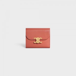 LYCHEE Celine Small TRIOMPHE in Shiny calfskin Wallets | CL-592968