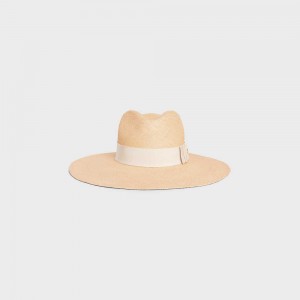 Natural / Light Beige Celine pANAMA in straw Hat | CL-592346