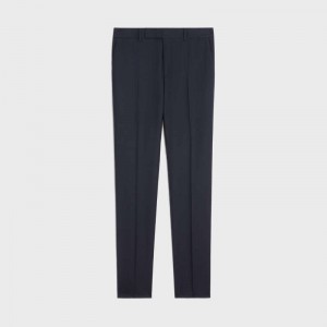 Navy Celine CLASSIC IN WOOL GABARDINE Trousers | CL-592021