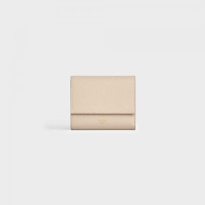 Nude Celine Small trifold in Grained calfskin Wallets | CL-593006