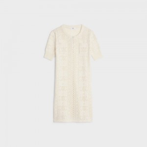 Off White Celine mini in triomphe cotton pointelle Dresses | CL-592854