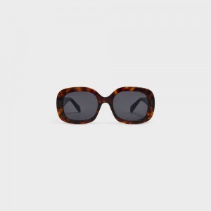 Red Havana Celine Triomphe 10 in Acetate Sunglasses | CL-592397