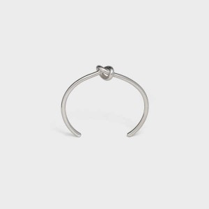 Silver Celine Knot Extra-Thin in Brass with Rhodium finish Bracelets | CL-592232