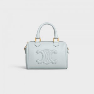 Soft Blue Celine SMALL BOSTON in Smooth Calfskin Cuir Triomphe | CL-593150