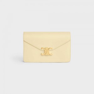 Sunlight Celine Wallet on Chain TRIOMPHE in Shiny calfskin Mini Bags | CL-593024