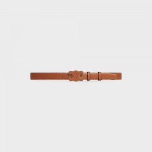 Tan Celine MEDIUM CUIR TRIOMPHE in Natural Calfskin Belts | CL-592484