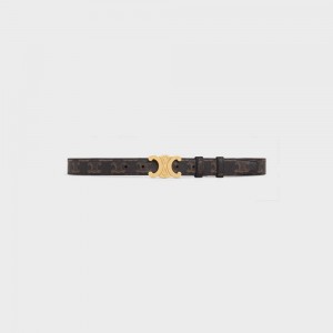 Tan Celine Medium Triomphe in Triomphe Canvas Belts | CL-592455