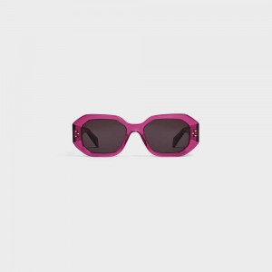 Transparent Cherry Celine Square S255 in Acetate Sunglasses | CL-592403