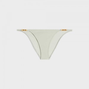 Vert Amande Celine triomphe bottom in matte jersey Swimwear | CL-592771