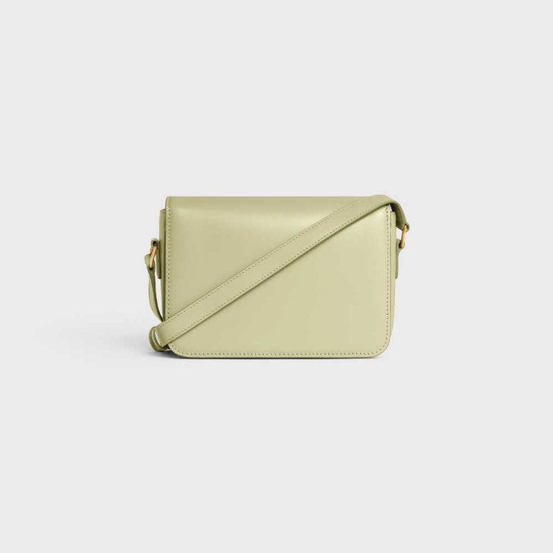 ALMOND GREEN Celine Teen Bag in shiny calfskin Triomphe | CL-593202