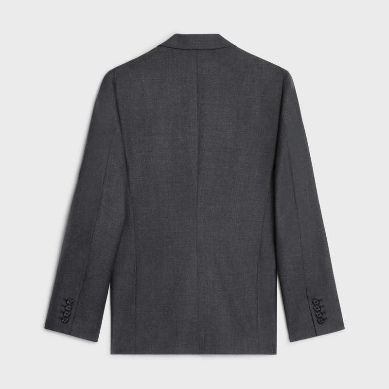 Anthracite Celine classic in lightweight wool Jackets | CL-591984