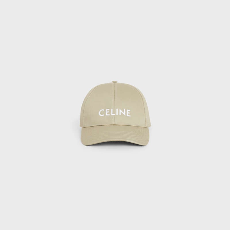 Beige Celine BASEBALL IN COTTON Cap | CL-591694