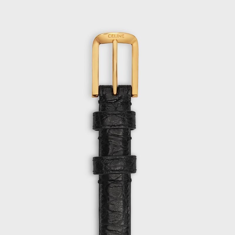 Black Celine BC-01 18MM in CROCODILE EMBOSSED CALFSKIN Belts | CL-591773