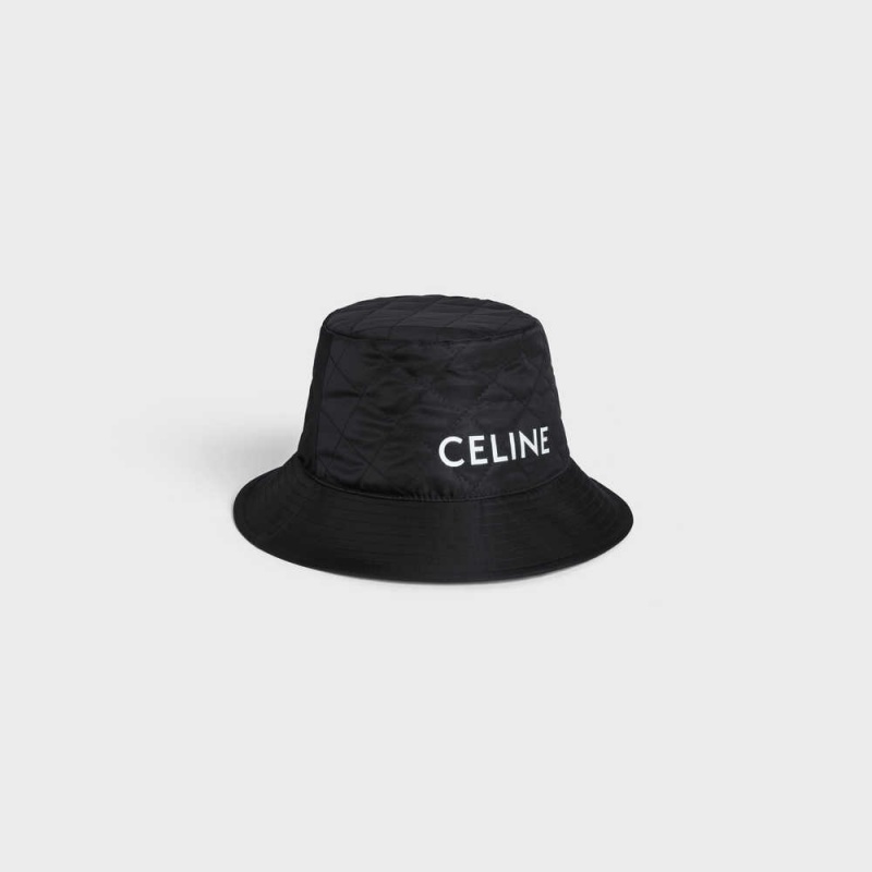 Black Celine BUCKET IN NYLON TWILL Hat | CL-592350