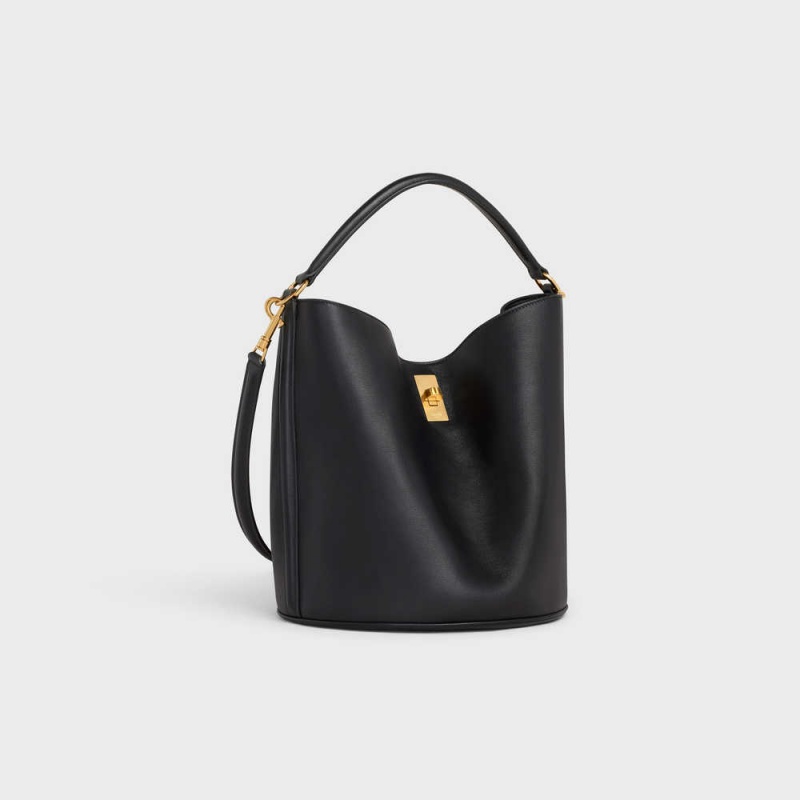 Black Celine Bucket Bag in Smooth Calfskin 16 | CL-593254