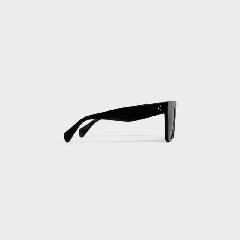 Black Celine Cat Eye S004 in Acetate with Polarized Lenses Sunglasses | CL-592428