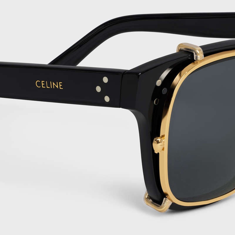 Black Celine Frame 51 in Acetate with Metal Sunglasses | CL-591731