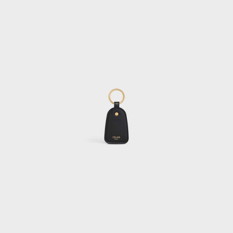 Black Celine Key holder in Triomphe canvas and calfskin Pouch | CL-592893