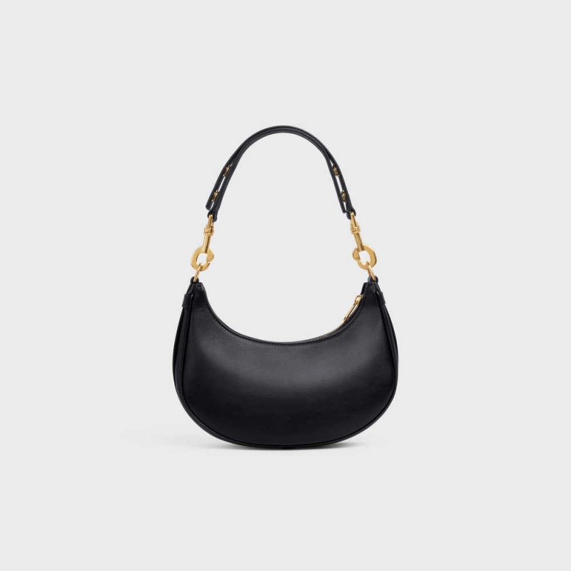 Black Celine MediumStrap Bag in smooth Calfskin Ava | CL-593097