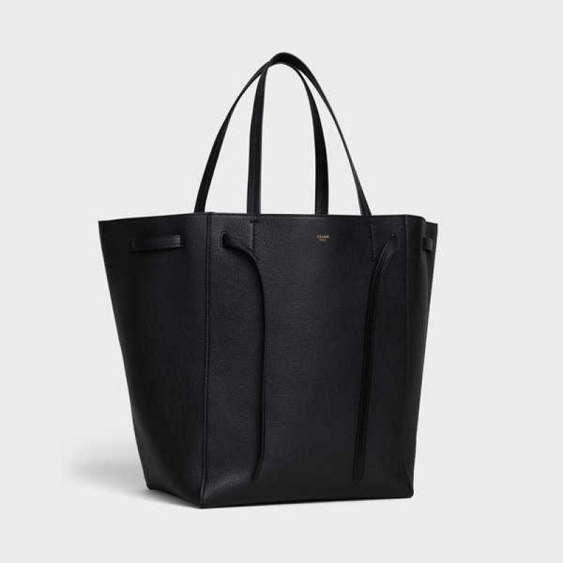 Black Celine Medium Phantom in soft grained calfskin Cabas | CL-593094