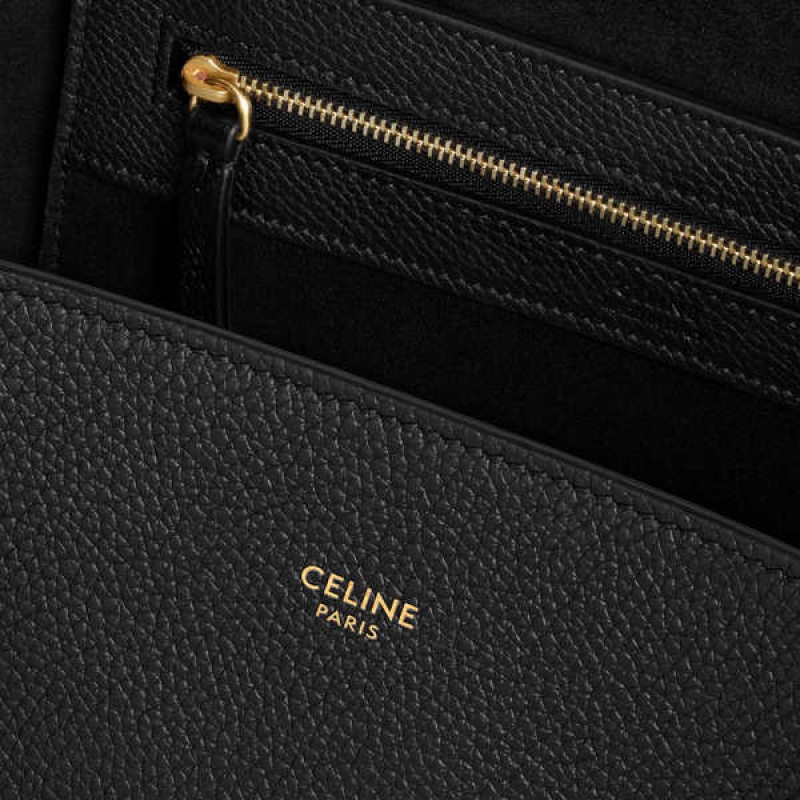 Black Celine Medium Phantom in soft grained calfskin Cabas | CL-593094