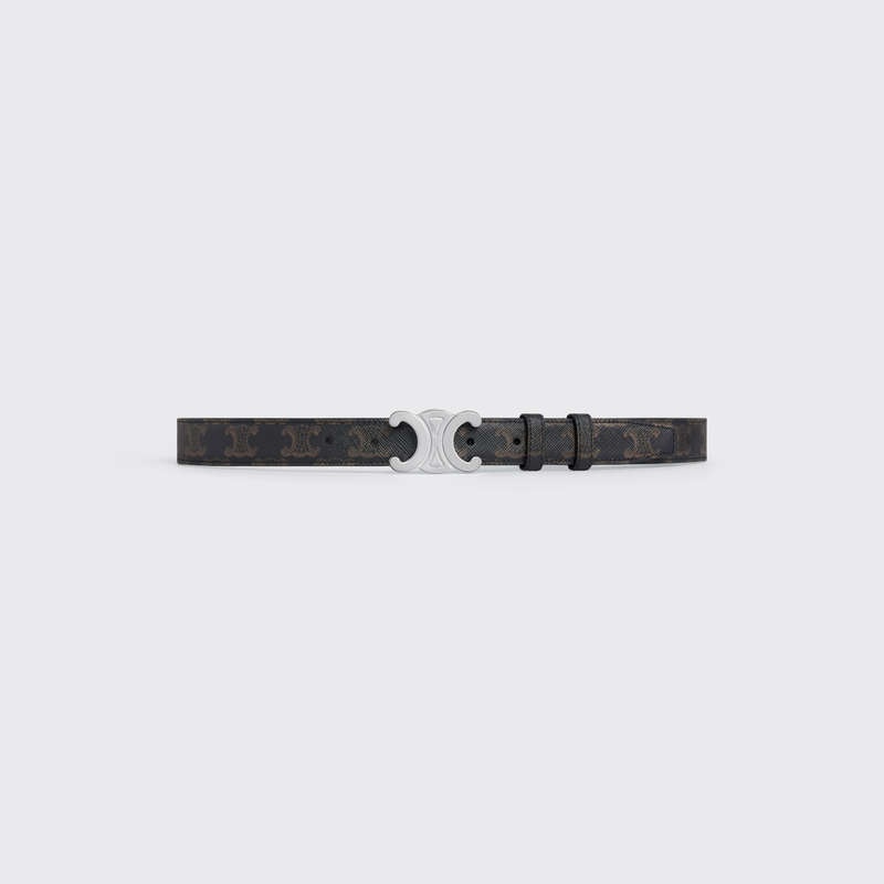 Black Celine Medium Triomphe in Triomphe Canvas Belts | CL-591764