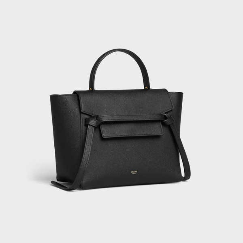 Black Celine Micro in grained calfskin Belt Bag | CL-593061