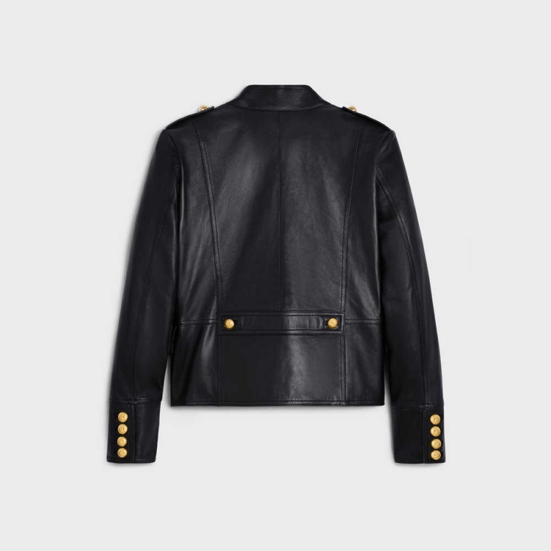 Black Celine Military blouson in soft Jackets | CL-592686