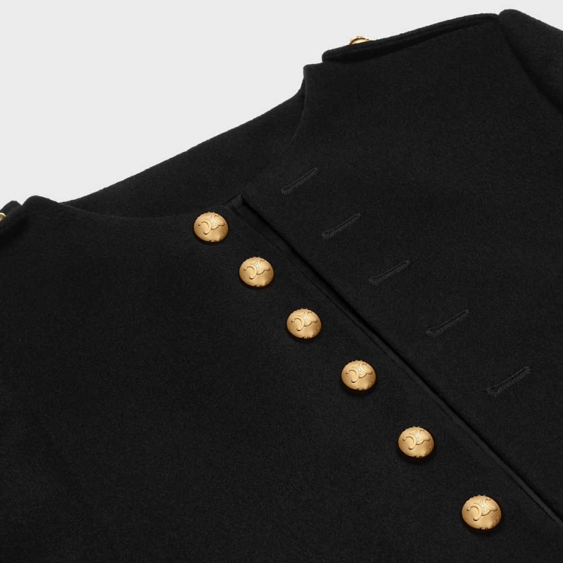 Black Celine Military in wool cloth Jackets | CL-592635