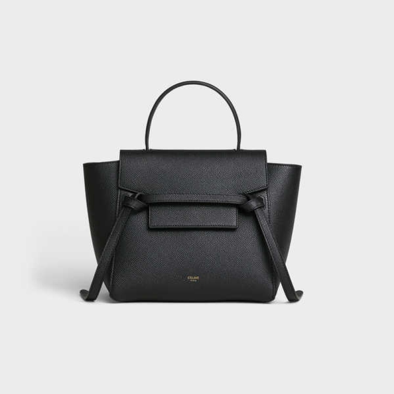 Black Celine Nano in grained calfskin Belt Bag | CL-593055