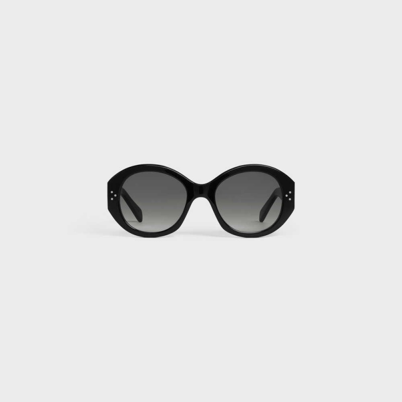 Black Celine Round S240 in Acetate Sunglasses | CL-592432