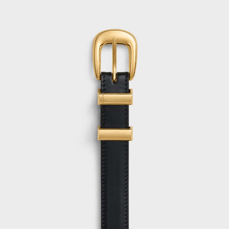 Black Celine SMALL WESTERN in Taurillon Leather Belts | CL-592478