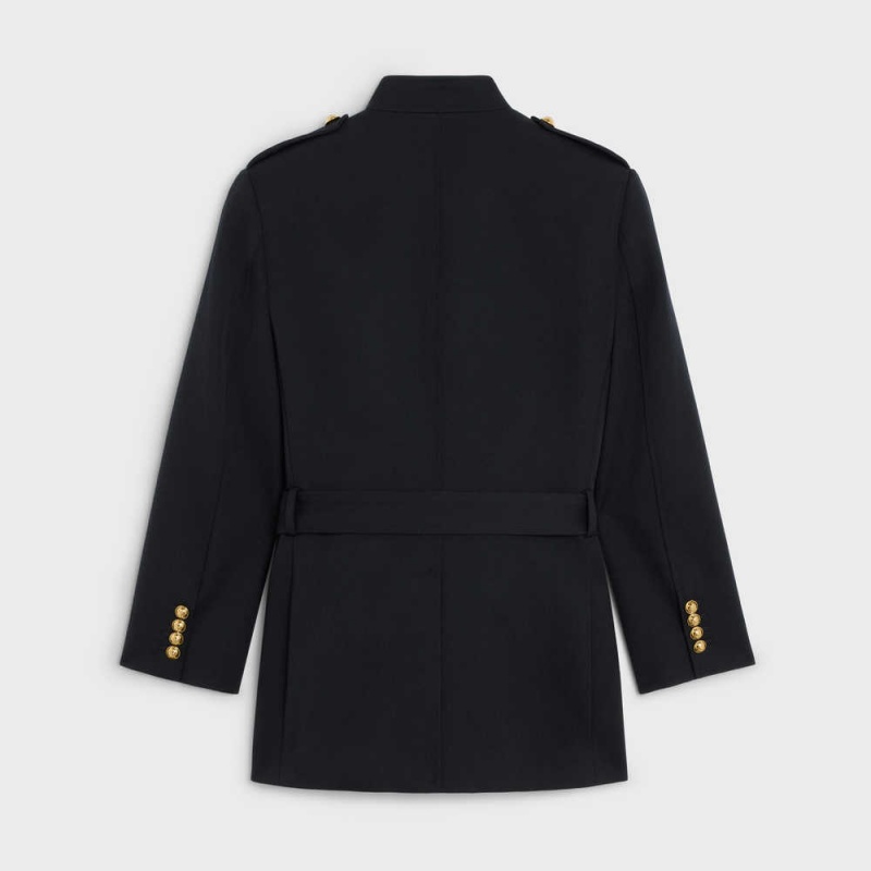 Black Celine Saharienne military in wool Jackets | CL-592642